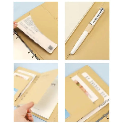 A5 Refillable Leather Versatile Notebooks with Compartments