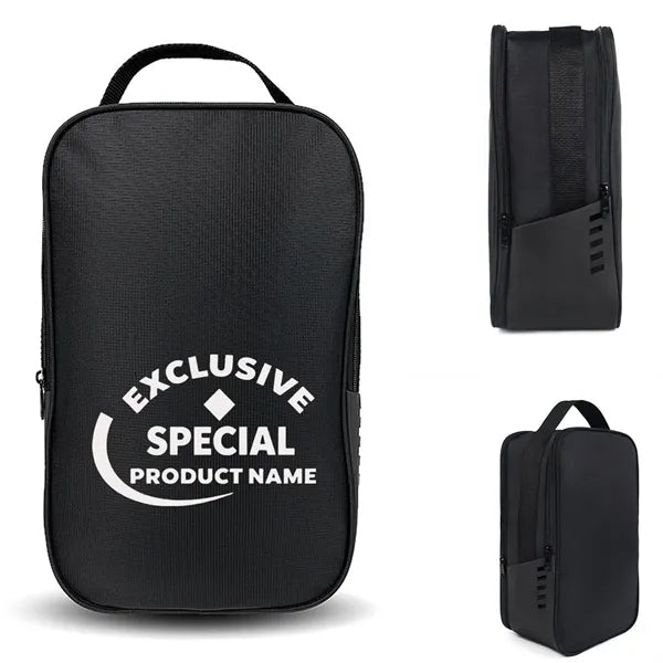 Travel Portable Golf Shoe Zipper Breathable Shoe Bag