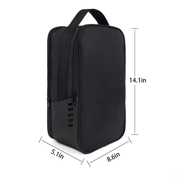 Travel Portable Golf Shoe Zipper Breathable Shoe Bag