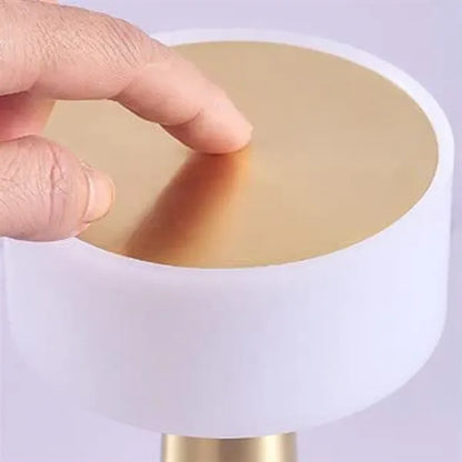 Metal Dumbbell-Shaped Rechargeable Retro Touch Desk Lamp