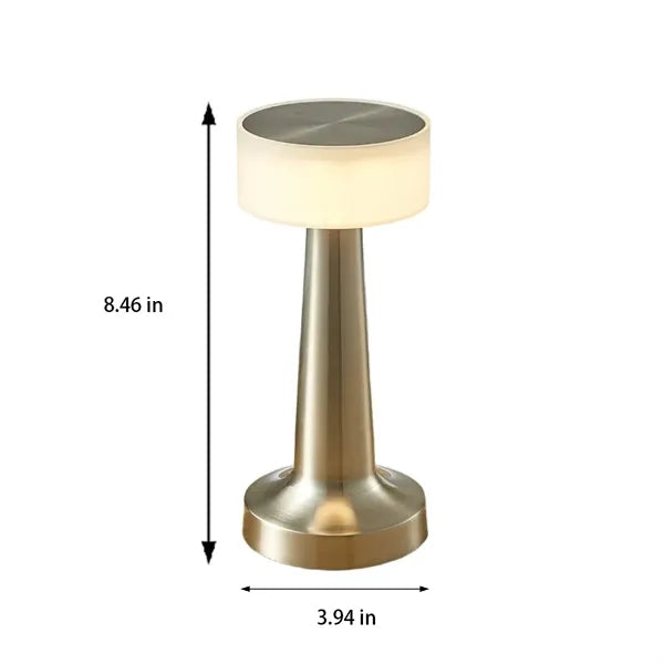 Metal Dumbbell-Shaped Rechargeable Retro Touch Desk Lamp