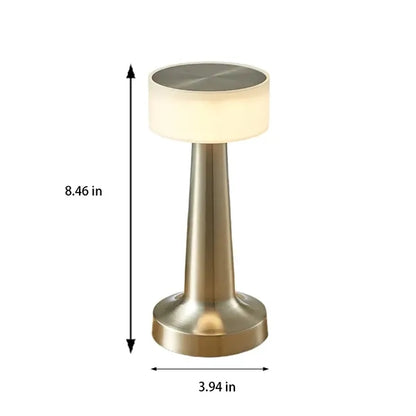 Metal Dumbbell-Shaped Rechargeable Retro Touch Desk Lamp