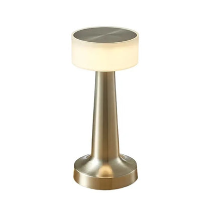 Metal Dumbbell-Shaped Rechargeable Retro Touch Desk Lamp