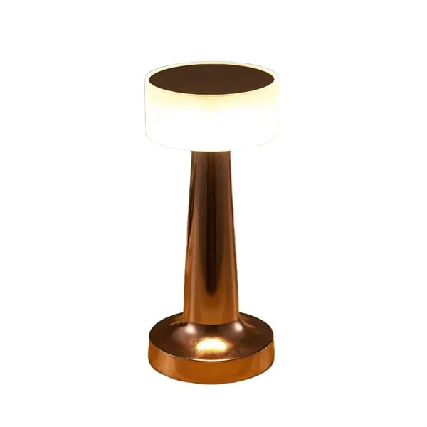 Metal Dumbbell-Shaped Rechargeable Retro Touch Desk Lamp
