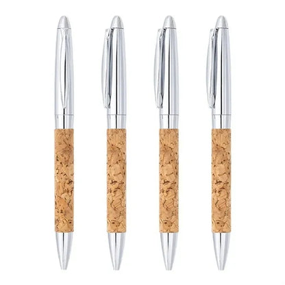Eco Comfort Grip Metal Cork Skin Ballpoint Pen with Box