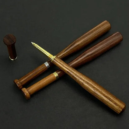 Baseball Bat-Shaped Wooden Smooth Writing Ballpoint Pen