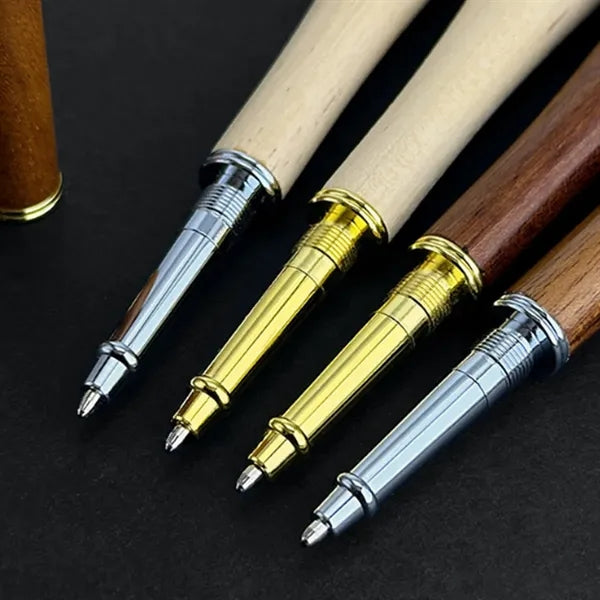 Baseball Bat-Shaped Wooden Smooth Writing Ballpoint Pen