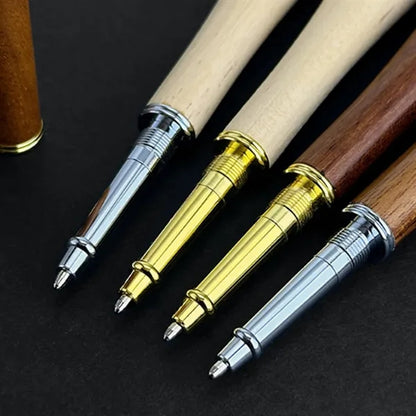 Baseball Bat-Shaped Wooden Smooth Writing Ballpoint Pen