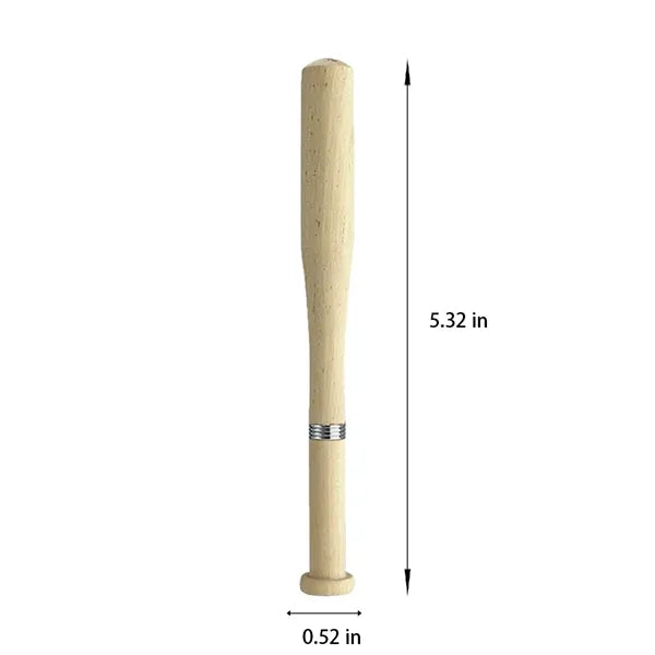 Baseball Bat-Shaped Wooden Smooth Writing Ballpoint Pen