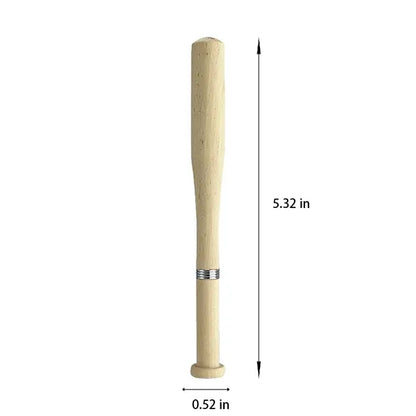 Baseball Bat-Shaped Wooden Smooth Writing Ballpoint Pen
