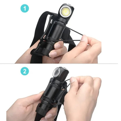 Waterproof USB Rechargeable Headlamp with Magnetic Base