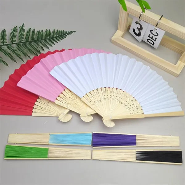 Children's Graffiti DIY Blank Folding Paper Fans