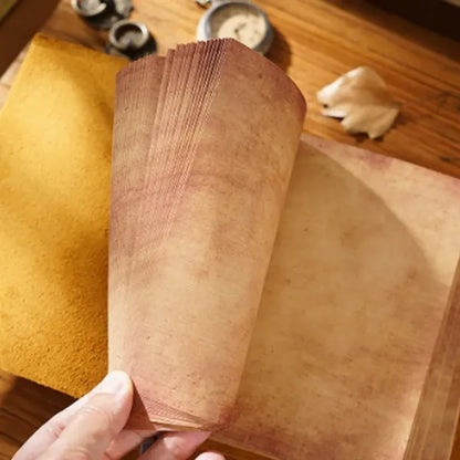 Genuine Leather Vintage Thick Notebook with Surrounding Rope