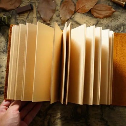 A7 Genuine Leather Retro Thick Journal with Combination Lock