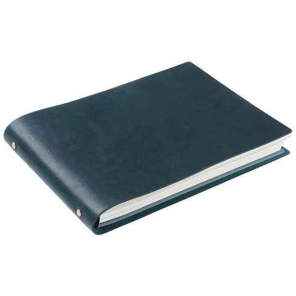 A4 Refillable Horizontal Leather Journal with 2 PVC Dividers
