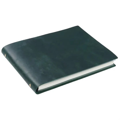A4 Refillable Horizontal Leather Journal with 2 PVC Dividers