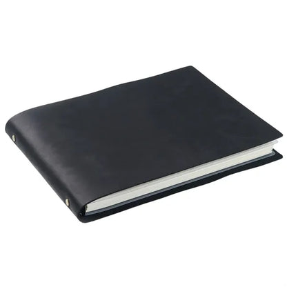 A4 Refillable Horizontal Leather Journal with 2 PVC Dividers