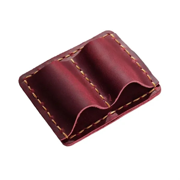 Leather Dual Loop Removable Metal Clip Premium Pen Holder