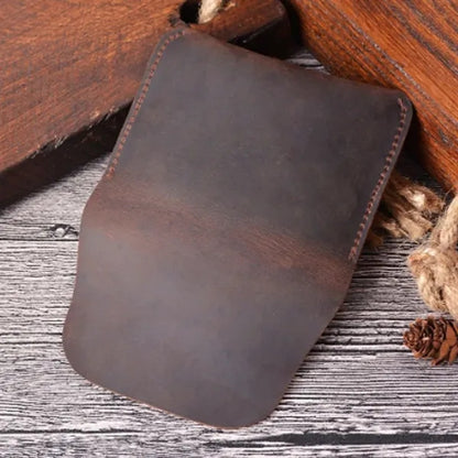 Crazy Horse Leather Minimalist Ultra-Slim Casual Card Holder