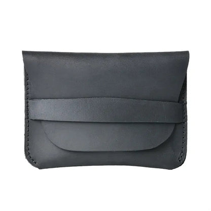Crazy Horse Leather Minimalist Ultra-Slim Casual Card Holder