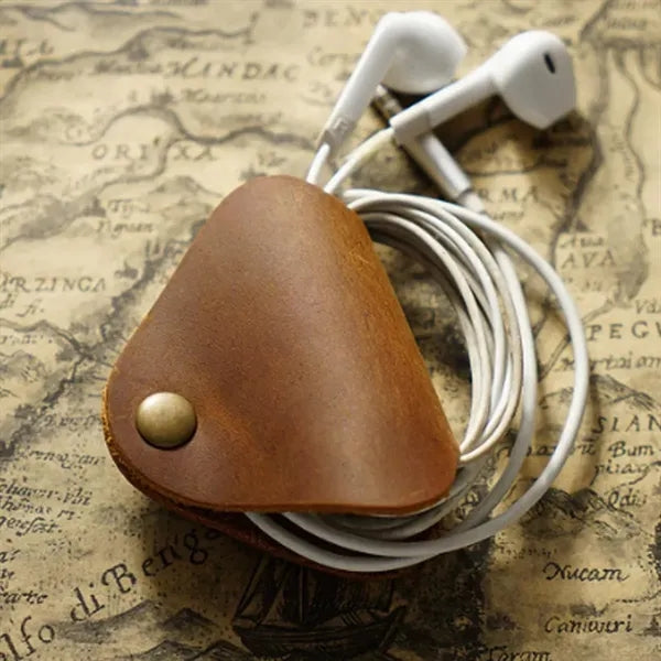 Lightweight Tangle-Free Triangle Leather Cable Organizer