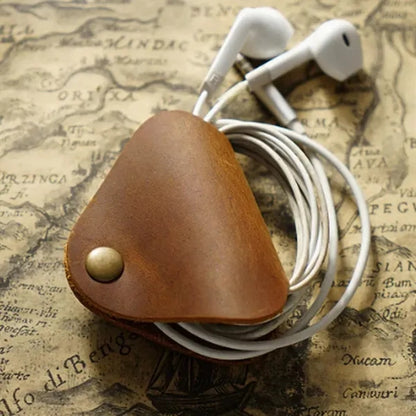 Lightweight Tangle-Free Triangle Leather Cable Organizer