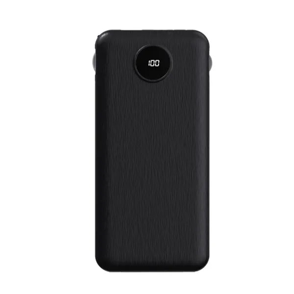 10000mAh Power Bank with Built-in Cables & AC Wall Plug