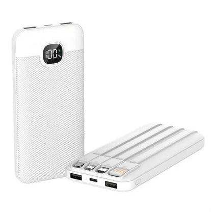 22.5W Fast Charging 10000mAh Portable Charger with Cables