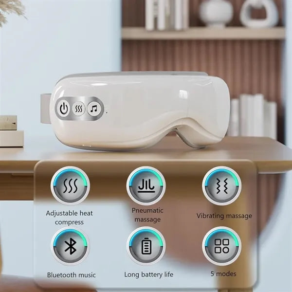Smart Eye Massager with Heat, Vibration & Bluetooth Music
