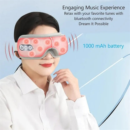 Smart Eye Massager with Heat, Vibration & Bluetooth Music