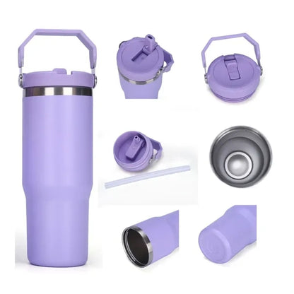 30oz Tumbler with Handle and Straw Lid