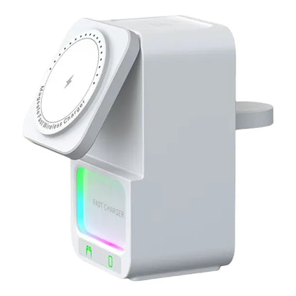 5 in 1 Wireless Charger with Bluetooth Speaker and Phone Sta