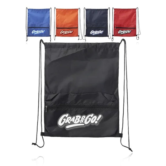 Augusta Drawstring Backpacks with Front Pocket