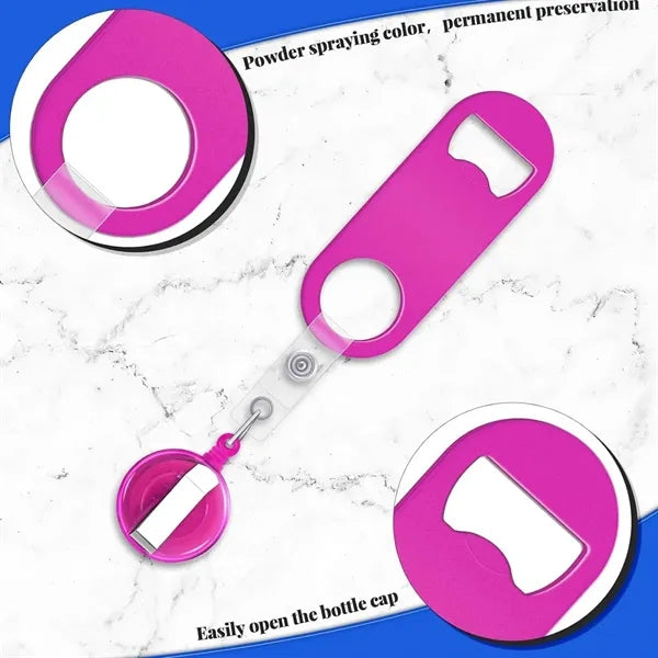 RetractablBottle Opener Flat Beer Opener with Belt Clip