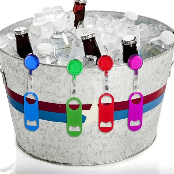 RetractablBottle Opener Flat Beer Opener with Belt Clip
