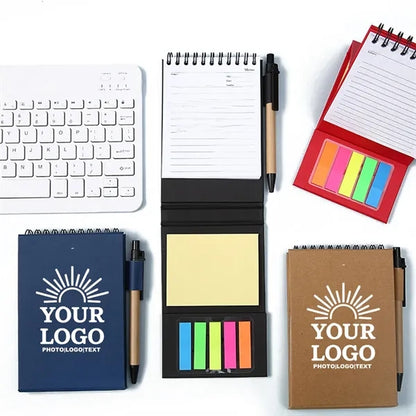 3 in 1 Notepad Sticker Notes Sticky Notebook With Pen Set