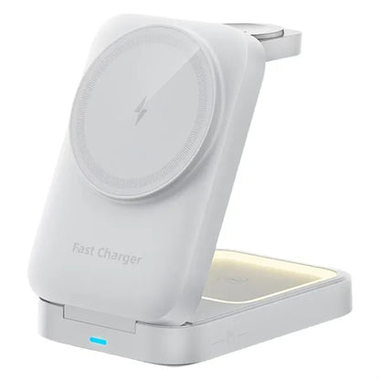3 in 1 Foldable Wireless Charging Station with Custom Logo