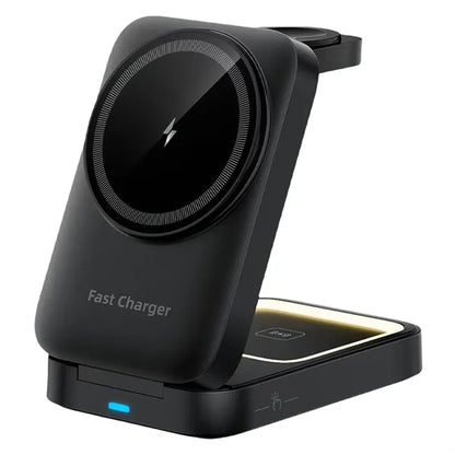 3 in 1 Foldable Wireless Charging Station with Custom Logo