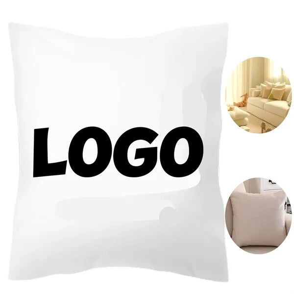 Custom Logo Throw Pillow with Soft Touch Cover