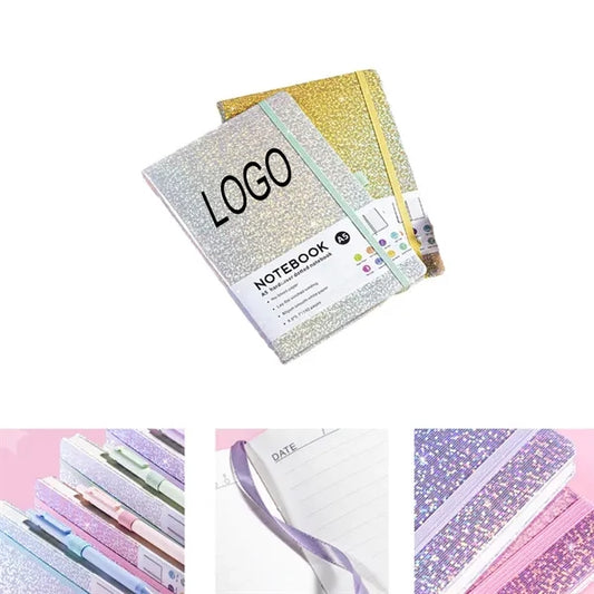 A5 PU Leather Starry-Patterned 96-Sheet Notebook