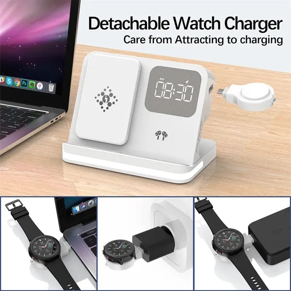 Clock-Lamp 3-In-1 Wireless Charger