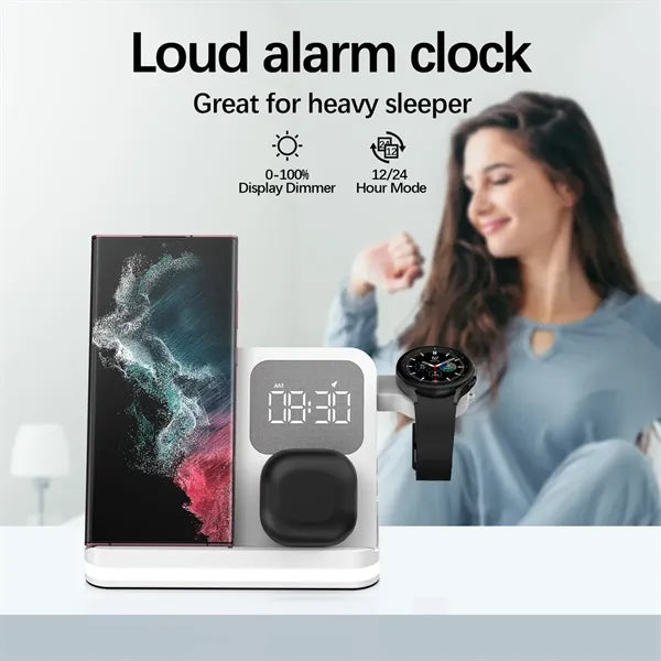 Clock-Lamp 3-In-1 Wireless Charger