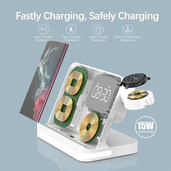 Clock-Lamp 3-In-1 Wireless Charger