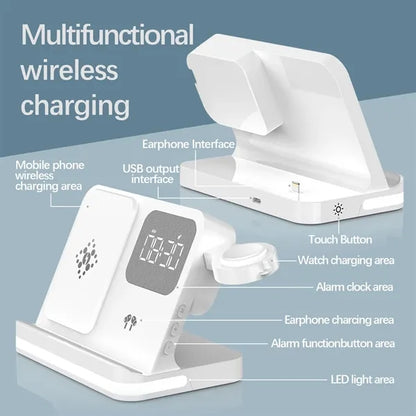 Clock-Lamp 3-In-1 Wireless Charger