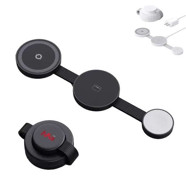 3-In-1 Portable Desktop Magnetic Wireless Charging Station