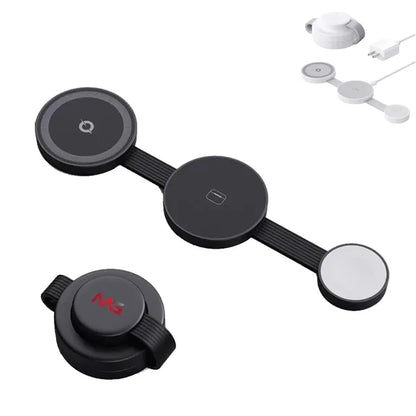3-In-1 Portable Desktop Magnetic Wireless Charging Station