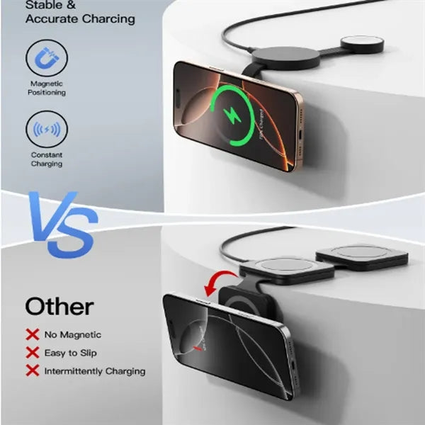 3-In-1 Portable Desktop Magnetic Wireless Charging Station