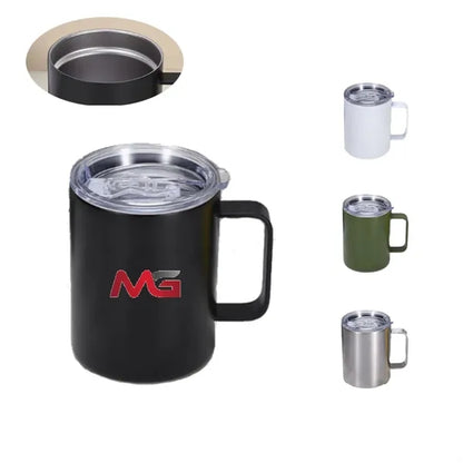 12Oz Insulated Stainless Steel Tumbler With Clear Lid
