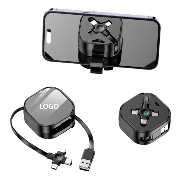 3-in-1 Retractable USB Charging Cable with Storage Case