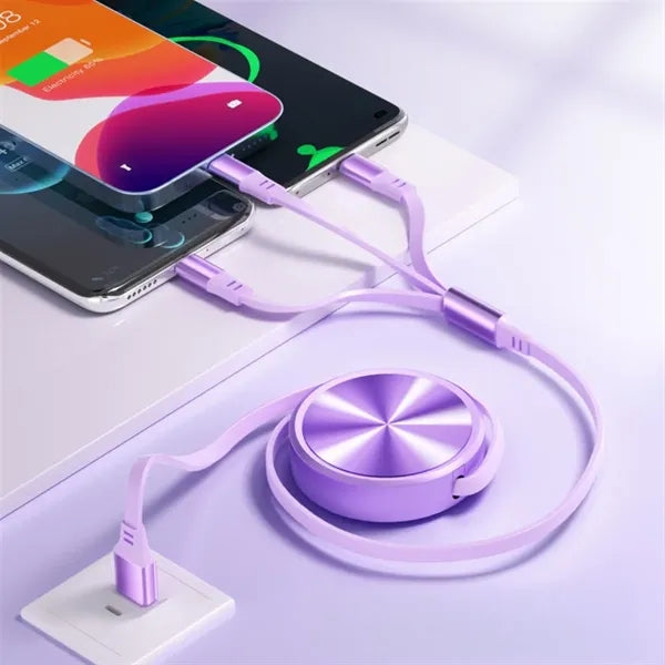 3-In-1 Fast Charging Retractable Cable